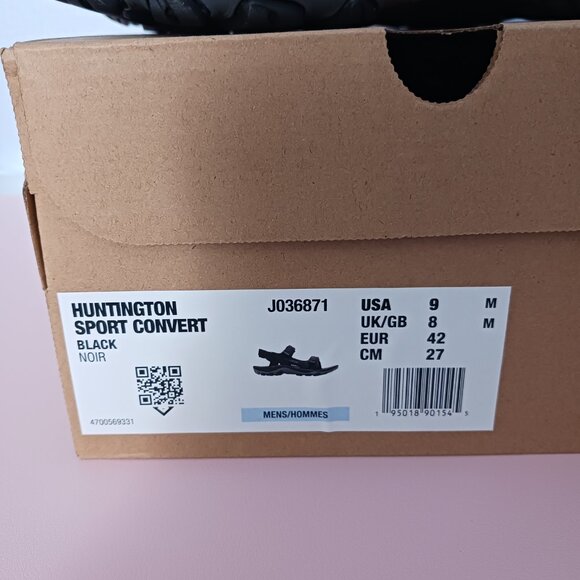 Men's Merrell Huntington Sport Convert Sandal Black Size 9 New with box - Picture 2 of 11
